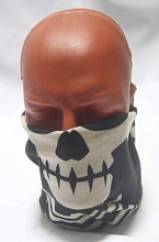 Шарф-маска со скулами микрофибра черный