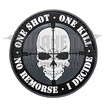 детальное фото Нашивка Zlo "One shot - one kill" интернет-магазин "Планета страйкбола"