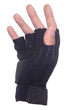 Перчатки полпальца черные M (ws20023b)