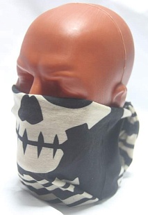 детальное фото Шарф-маска со скулами микрофибра черный интернет-магазин "Планета страйкбола"