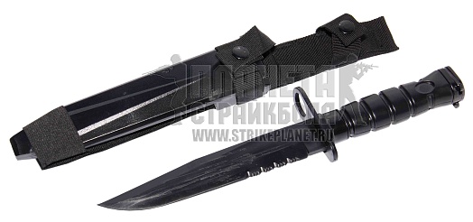 штык-нож тренировочный t&d okc-3s для m16 пластик черный (td201)