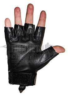 Перчатки полпальца черные L (tac-023blbk)