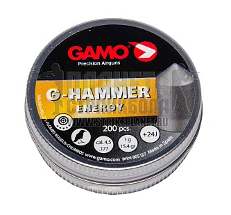 пули для пневматики gamo g-hammer 4.5мм 200шт