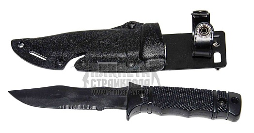 нож тренировочный м37 с ножнами резина пластик черный