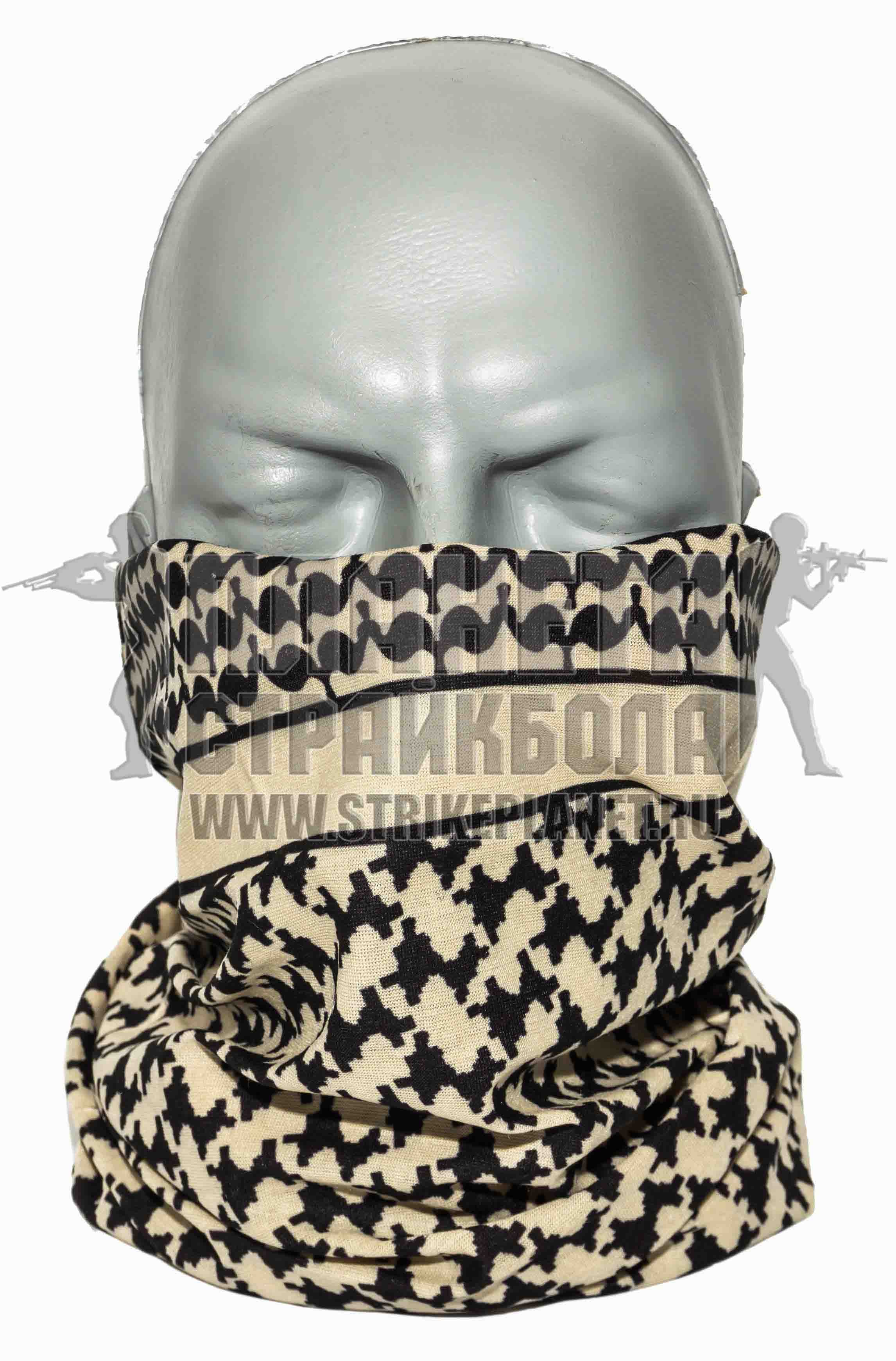 Шарф-маска черный-белый (ac3370wb) купить в «Планете страйкбола»