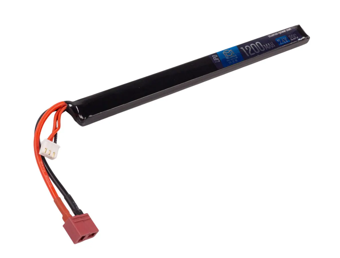 BlueMAX LIPO7.4V 1200MACH 20C TCONNECTOR