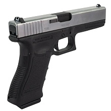 WE Пистолет Glock 17 gen.3, greengas, хром (WE-G001A-SV)