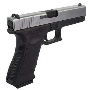 WE Пистолет Glock 17 gen.3, greengas, хром (WE-G001A-SV)