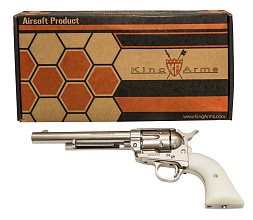 Револьвер King Arms Colt SAA .45 Peacemaker M серебро, greengas (ka-pg-10-m-sv)