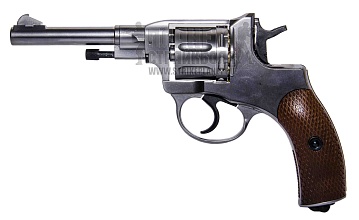 фото детально wingun револьвер наган, co2, хром интернет-магазин "Планета страйкбола"