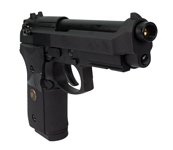 WE Пистолет Beretta M92F, CO2, черный, металл, рельса, (we-m008-co2)