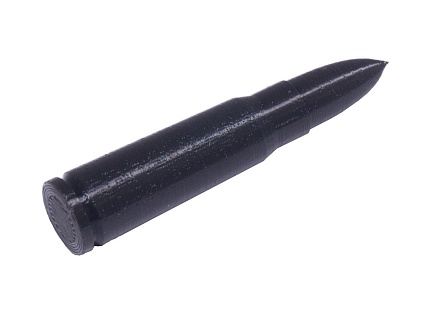 Патрон АК 7.62х39мм (Макет) черный, пластик