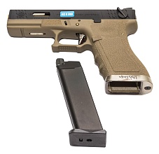 Пистолет WE Glock 18 G-Force tan золоченный (we-g002wet-6)