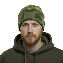 Шапка Strike флис с отворотом и велкро р-р 58, A-TACS Camo