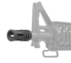 фото Пламегаситель Strike для M4 / M16 резьба -14 мм, 3D печать пластик интернет-магазин "Планета страйкбола"