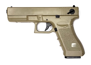 Пистолет Cyma Glock 18C, электро, tan (cm030tn), 61 м/с, комплект, требуется ТО (Б/У)