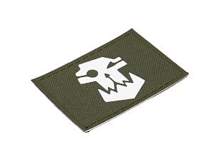Нашивка Strike "Warhammer 40000. Орки / Orks ", 80х50 мм, олива, лазерная резка