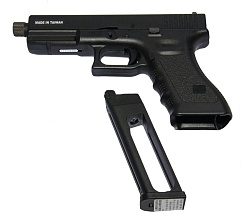 KJW Пистолет Glock 17, CO2, резьба под глушитель (kp-17-tbc.co2-bk)