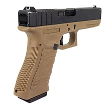 Пистолет WE Glock 18C Gen.3, грингаз, tan (Б/У)