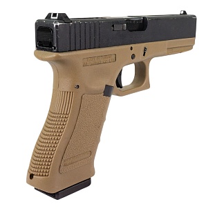 Пистолет WE Glock 18C Gen.3, грингаз, tan (Б/У)