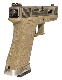 Пистолет WE Glock 17 G-Force tan серебряный (we-g001wet-8)