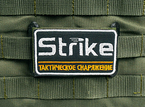Патч панель стропа Strike 50х70 мм липучка велкро на MOLLE для нашивок / шевронов, олива