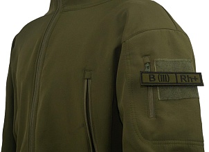 Нашивка Strike Группа крови B (III) Rh+, черный олива
