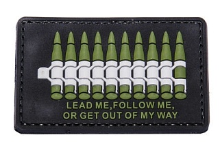 детальное фото Нашивка Zlo "Lead me follow me " пвх олива интернет-магазин "Планета страйкбола"