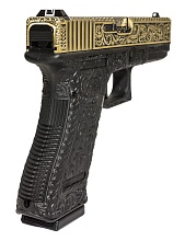 Пистолет WE Glock 17 с гравировкой (we-g001box-fb)
