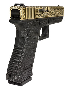 Пистолет WE Glock 17 с гравировкой (we-g001box-fb)