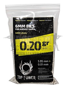 детальное фото для раздела Шары Top Power 0.20г. 4000шт. (c520) интернет-магазин "Планета страйкбола»