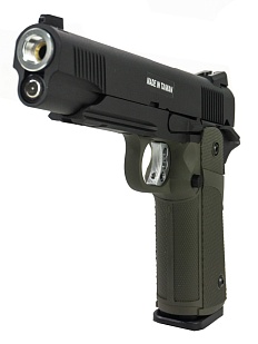 Пистолет KJW Colt, олива, greengas (kp-05-od)