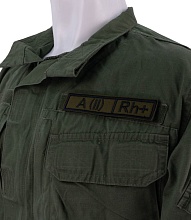 Нашивка Strike Группа крови A (II) Rh+, черный олива