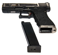 WE Пистолет Glock 17 G-Force, золоченный ствол, хром