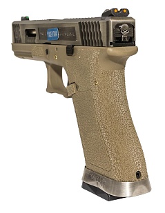 Пистолет WE Glock 17 G-Force tan серебряный (we-g001wet-8)