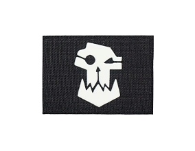 детальное фото Нашивка Strike "Warhammer 40000. Орки / Orks", 80х50 мм, черный, лазерная резка интернет-магазин "Планета страйкбола"