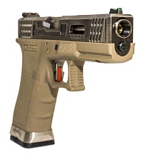 Пистолет WE Glock 18 G-Force серебряный, greengas (we-g002wet-8)