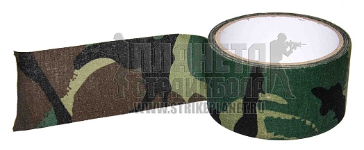 детальное фото Лента маскировочная Kingrin 50мм. 5м. woodland (ac-01-wl) интернет-магазин "Планета страйкбола"