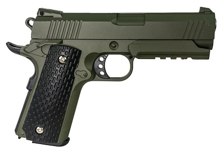 Пистолет Galaxy Colt 1911 4.3, green, спринг (g25g)