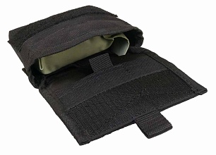 Подсумок Strike под ИПП с клапаном для крепления на пояс/рюкзак, черный кордура