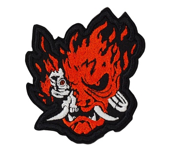 детальное фото Нашивка Strike "Cyberpunk 2077. Группа Самурай / Samurai. Эмблема" 85 мм интернет-магазин "Планета страйкбола"