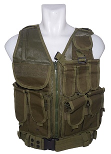 детальное фото для раздела Жилет разгрузочный Kingrin олива (ve-05-od) (Б/У) интернет-магазин "Планета страйкбола»
