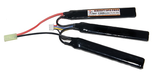 детальное фото для раздела Аккумулятор iPower LiPo, 11.1В, 1300мАч, 20C, 3 лепестка интернет-магазин "Планета страйкбола»