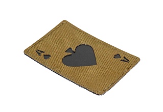 Нашивка Strike "Пиковый Туз", 80х50 мм, полевой, койот, лазерная резка