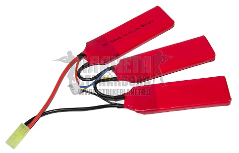детальное фото для раздела Аккумулятор StormPower LiPo 11.1в, 1600мАч, 20С, 3 лепестка интернет-магазин "Планета страйкбола»