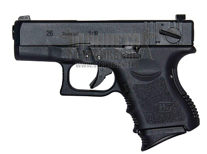 фото детально we пистолет glock 26, gen.3 (we-g005a-bk) интернет-магазин "Планета страйкбола"