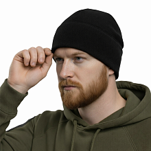 детальное фото Шапка Strike Милитари-180 флис размер 58-60, черный интернет-магазин "Планета страйкбола"