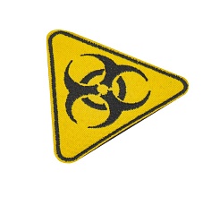 Нашивка Strike "Biohazard / Биологическая опасность (угроза)" 60 мм, треугольник, желтый
