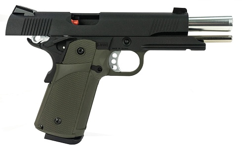 Пистолет KJW Colt, олива, greengas (kp-05-od)