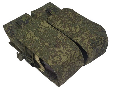 Подсумок Strike под 4 магазина АК двойной с клапаном, цифра кордура